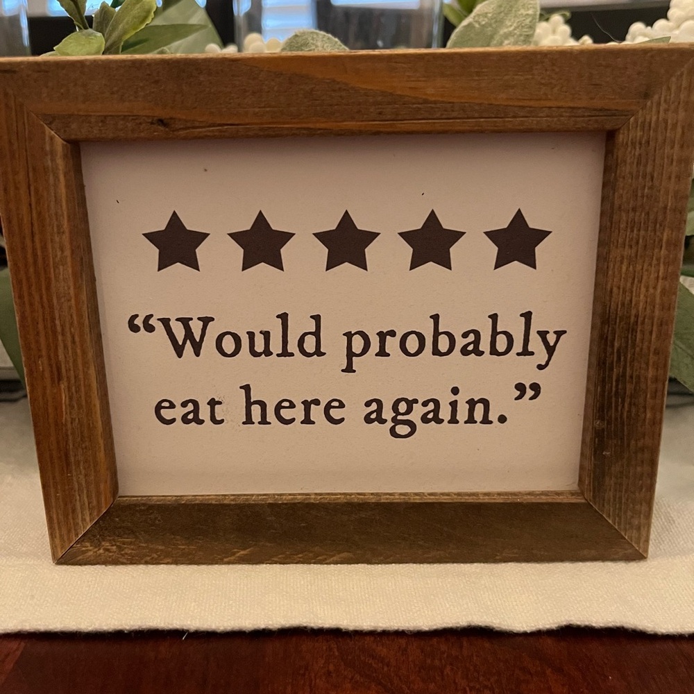 Brown Wooden Framed Quote Sign